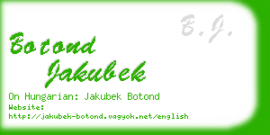 botond jakubek business card